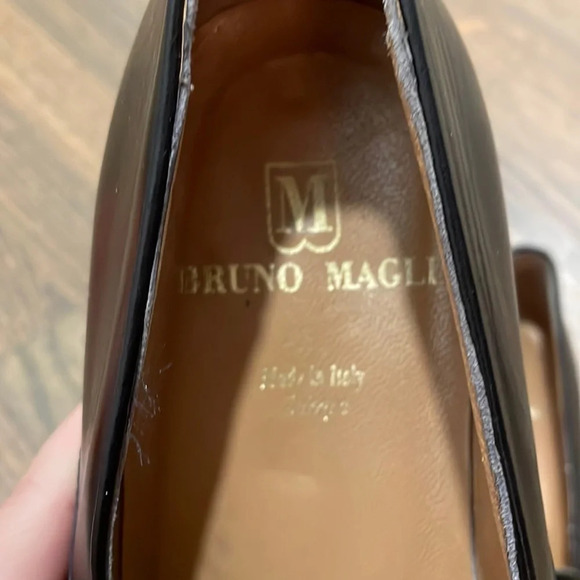 Bruno Magli Black Leather Slip On Tassel Loafers Shoes size 9 main image 10